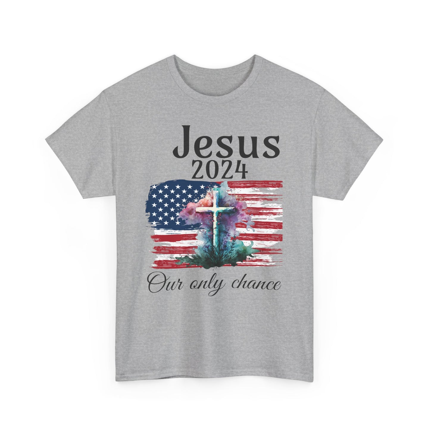 Jesus 2024 Our only chance unisex tee, petition shirt, gospel shirt, christian shirt, gospel shirt, believer tee, religious t-shirt