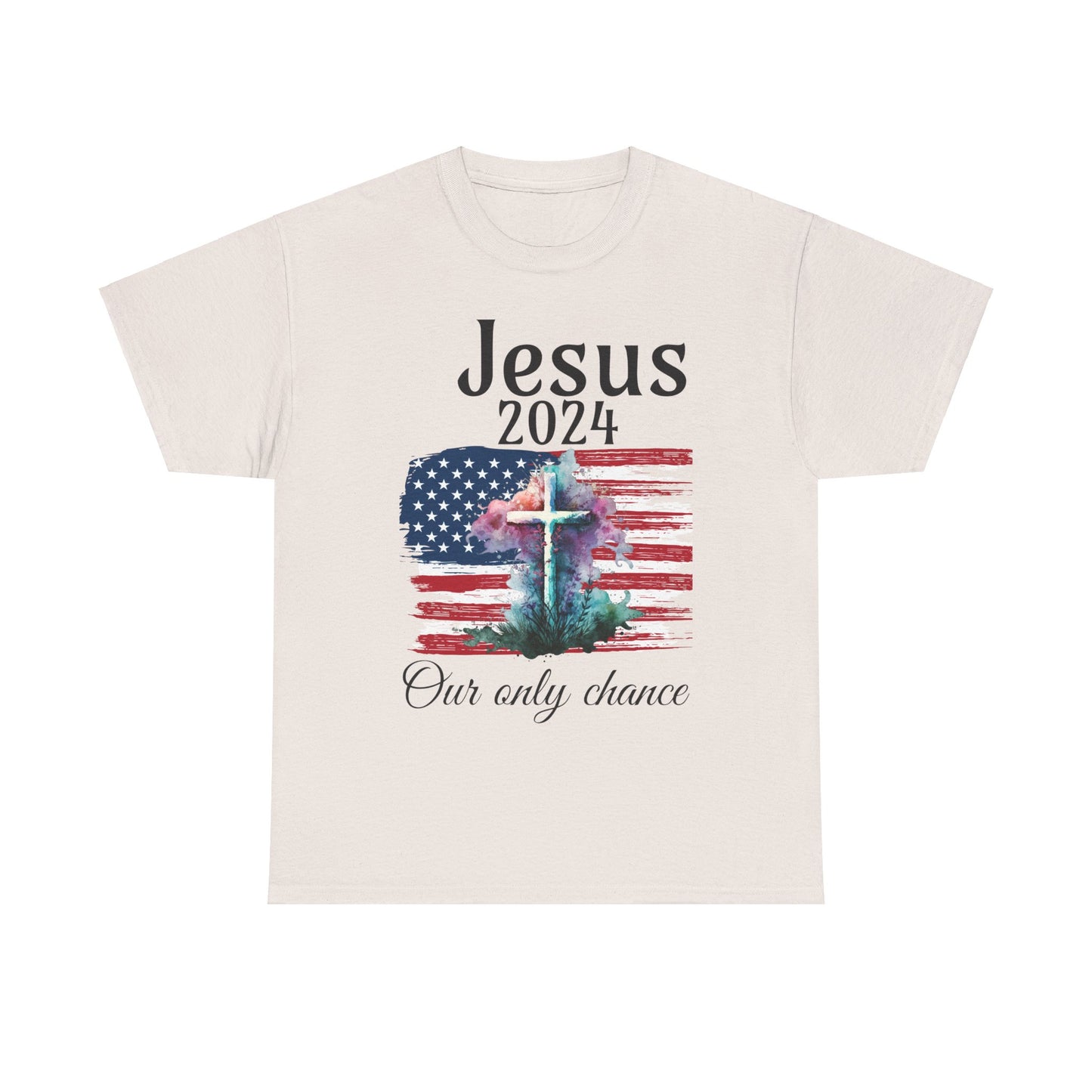 Jesus 2024 Our only chance unisex tee, petition shirt, gospel shirt, christian shirt, gospel shirt, believer tee, religious t-shirt