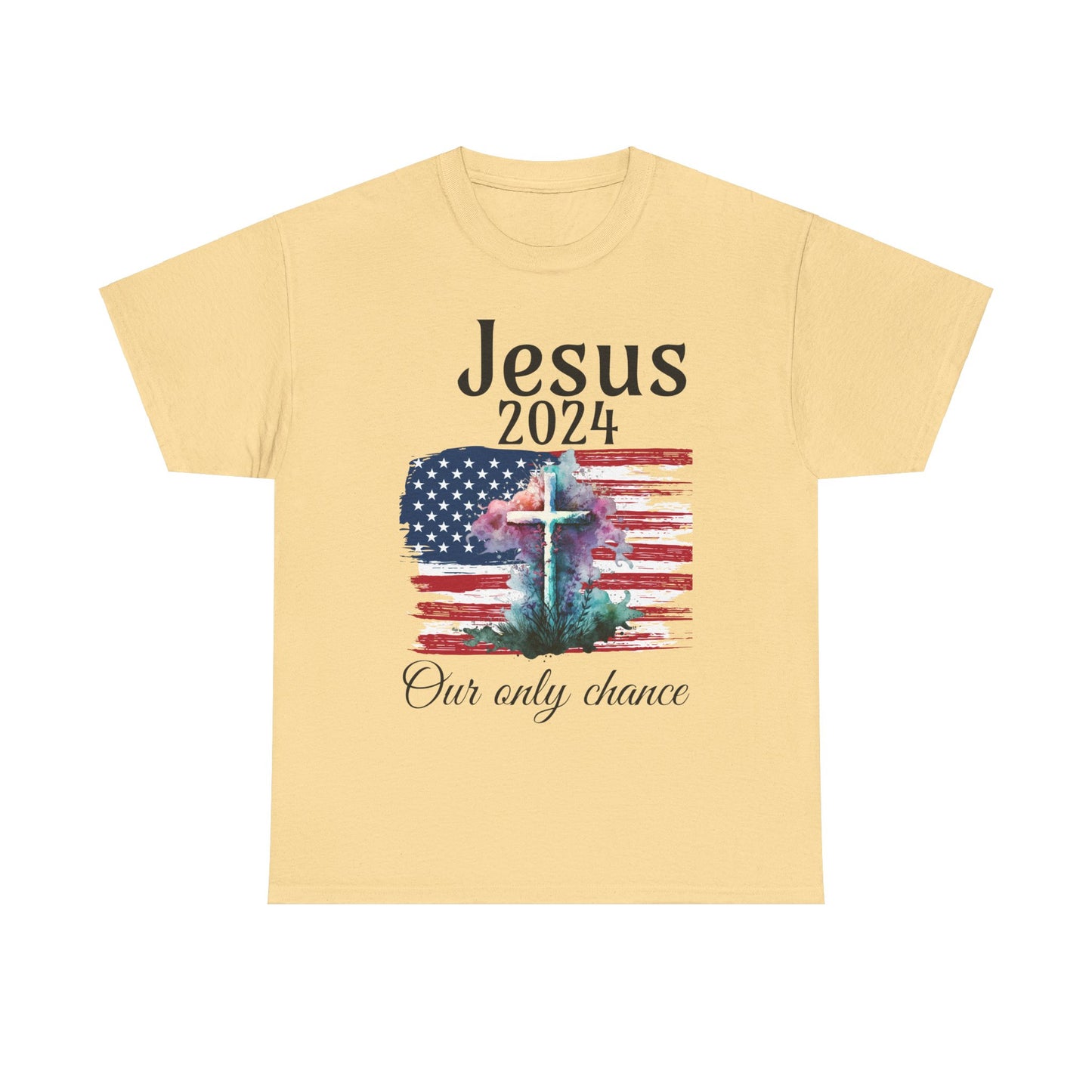 Jesus 2024 Our only chance unisex tee, petition shirt, gospel shirt, christian shirt, gospel shirt, believer tee, religious t-shirt