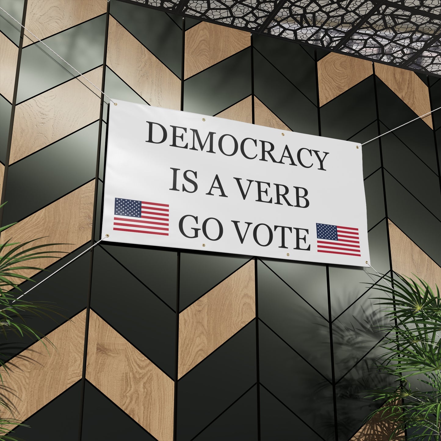 Democracy Banner, vote banner, take the country back banner, political banner, voting banner, freedom banner, go vote banner