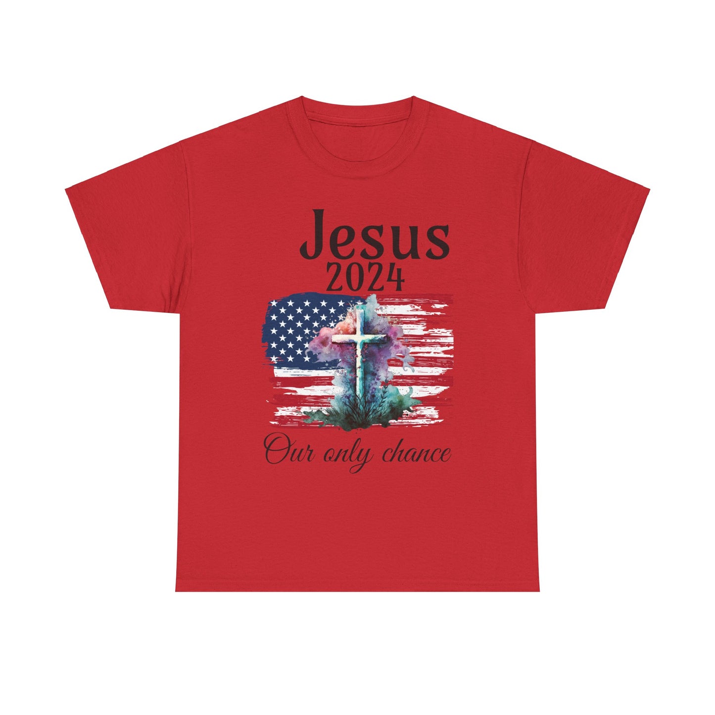 Jesus 2024 Our only chance unisex tee, petition shirt, gospel shirt, christian shirt, gospel shirt, believer tee, religious t-shirt