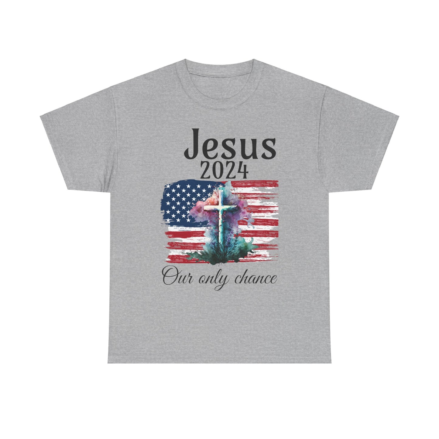 Jesus 2024 Our only chance unisex tee, petition shirt, gospel shirt, christian shirt, gospel shirt, believer tee, religious t-shirt