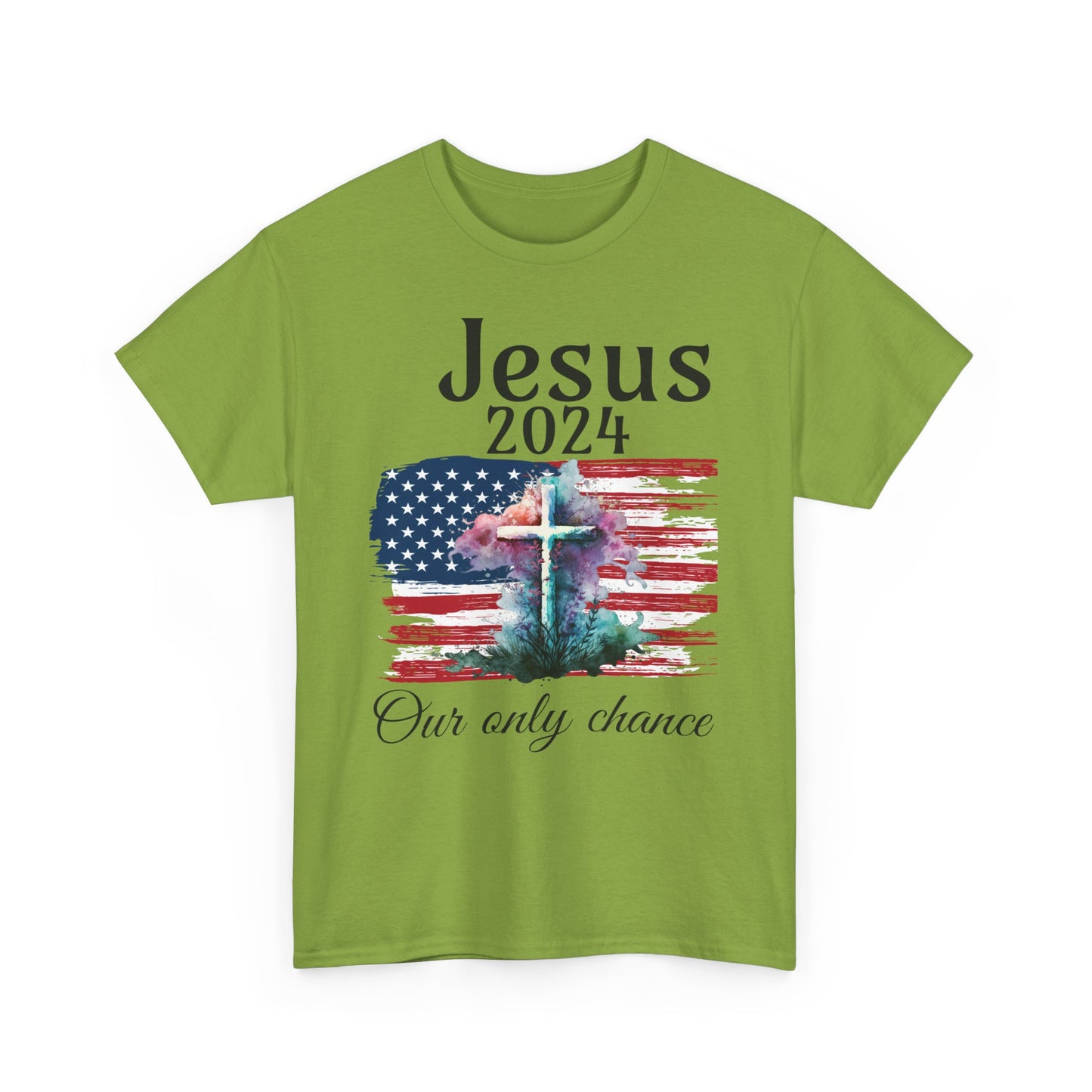 Jesus 2024 Our only chance unisex tee, petition shirt, gospel shirt, christian shirt, gospel shirt, believer tee, religious t-shirt