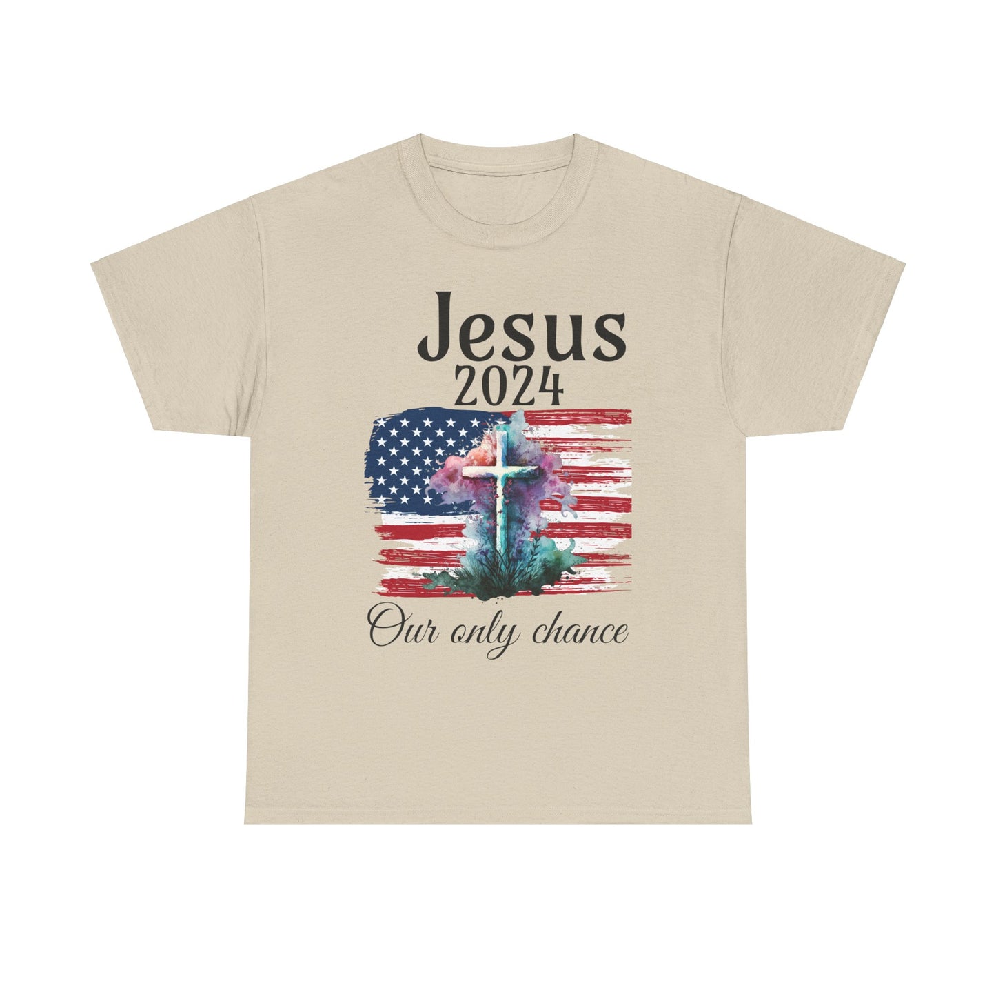 Jesus 2024 Our only chance unisex tee, petition shirt, gospel shirt, christian shirt, gospel shirt, believer tee, religious t-shirt