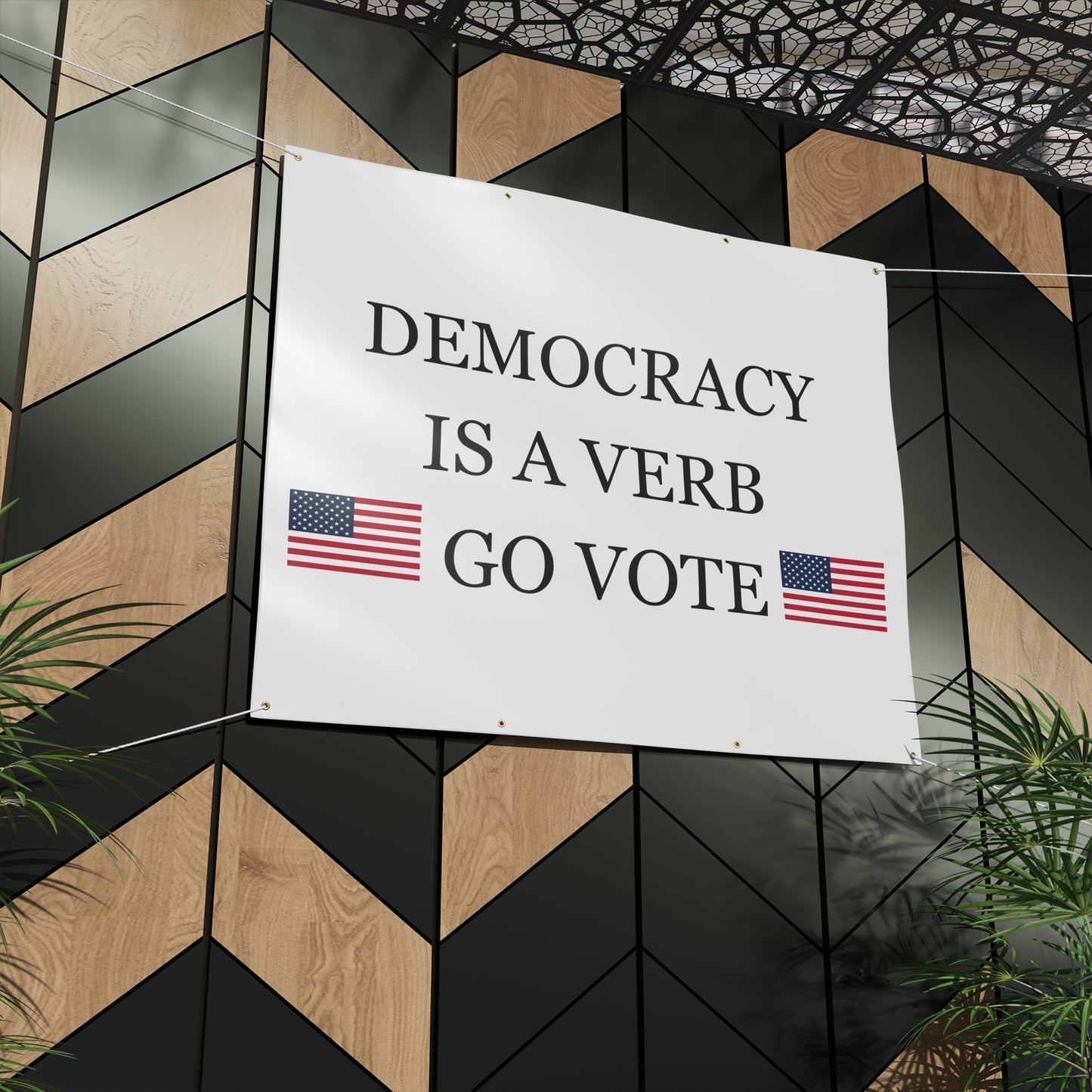 Democracy Banner, vote banner, take the country back banner, political banner, voting banner, freedom banner, go vote banner