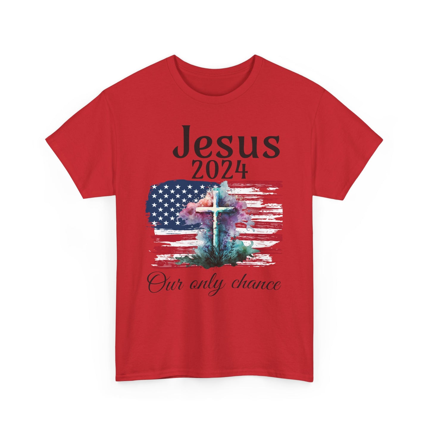 Jesus 2024 Our only chance unisex tee, petition shirt, gospel shirt, christian shirt, gospel shirt, believer tee, religious t-shirt