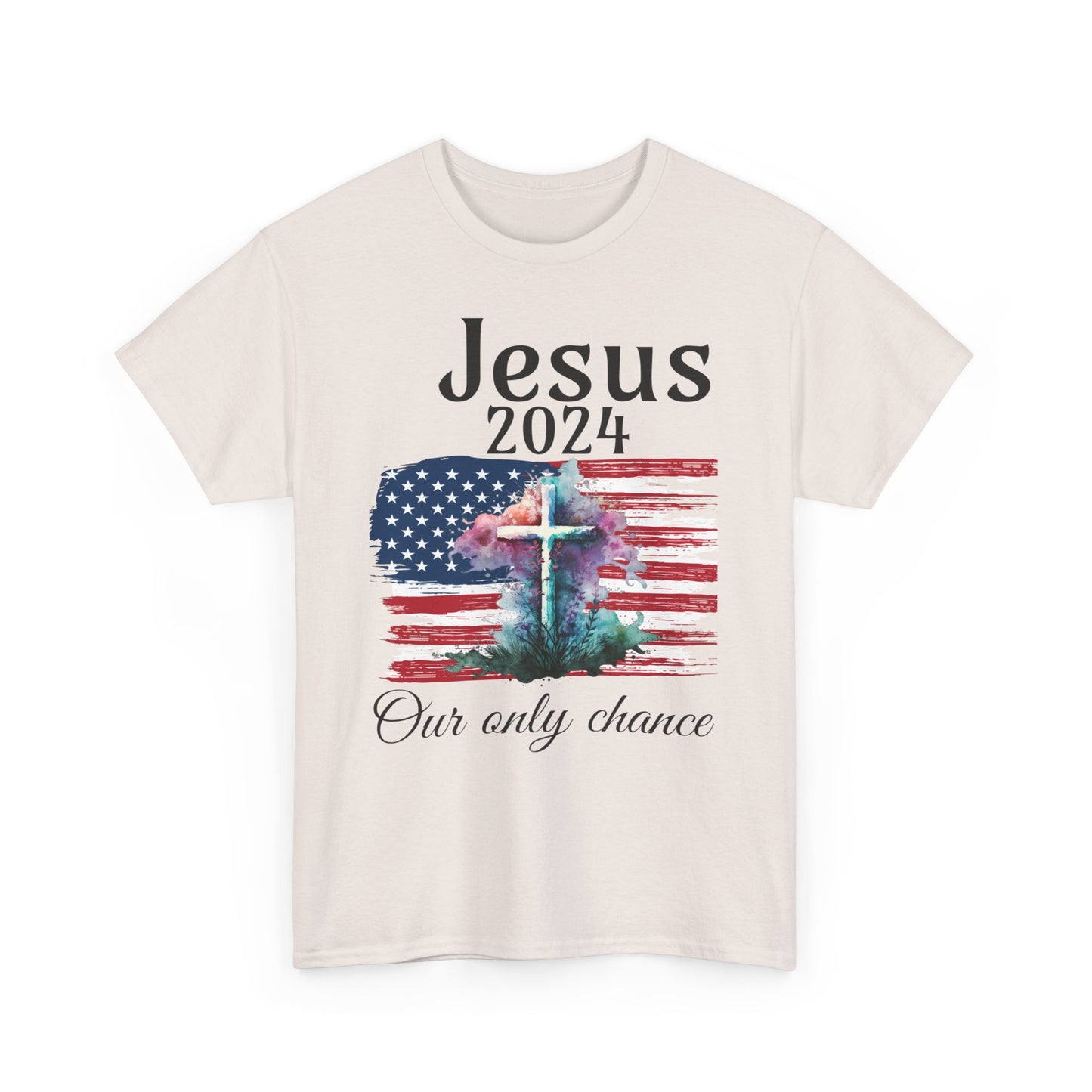 Jesus 2024 Our only chance unisex tee, petition shirt, gospel shirt, christian shirt, gospel shirt, believer tee, religious t-shirt