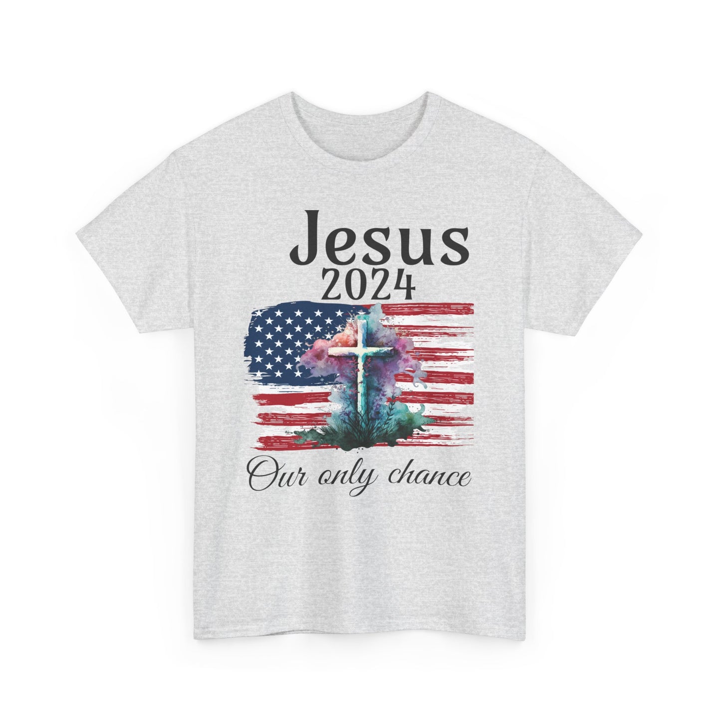 Jesus 2024 Our only chance unisex tee, petition shirt, gospel shirt, christian shirt, gospel shirt, believer tee, religious t-shirt