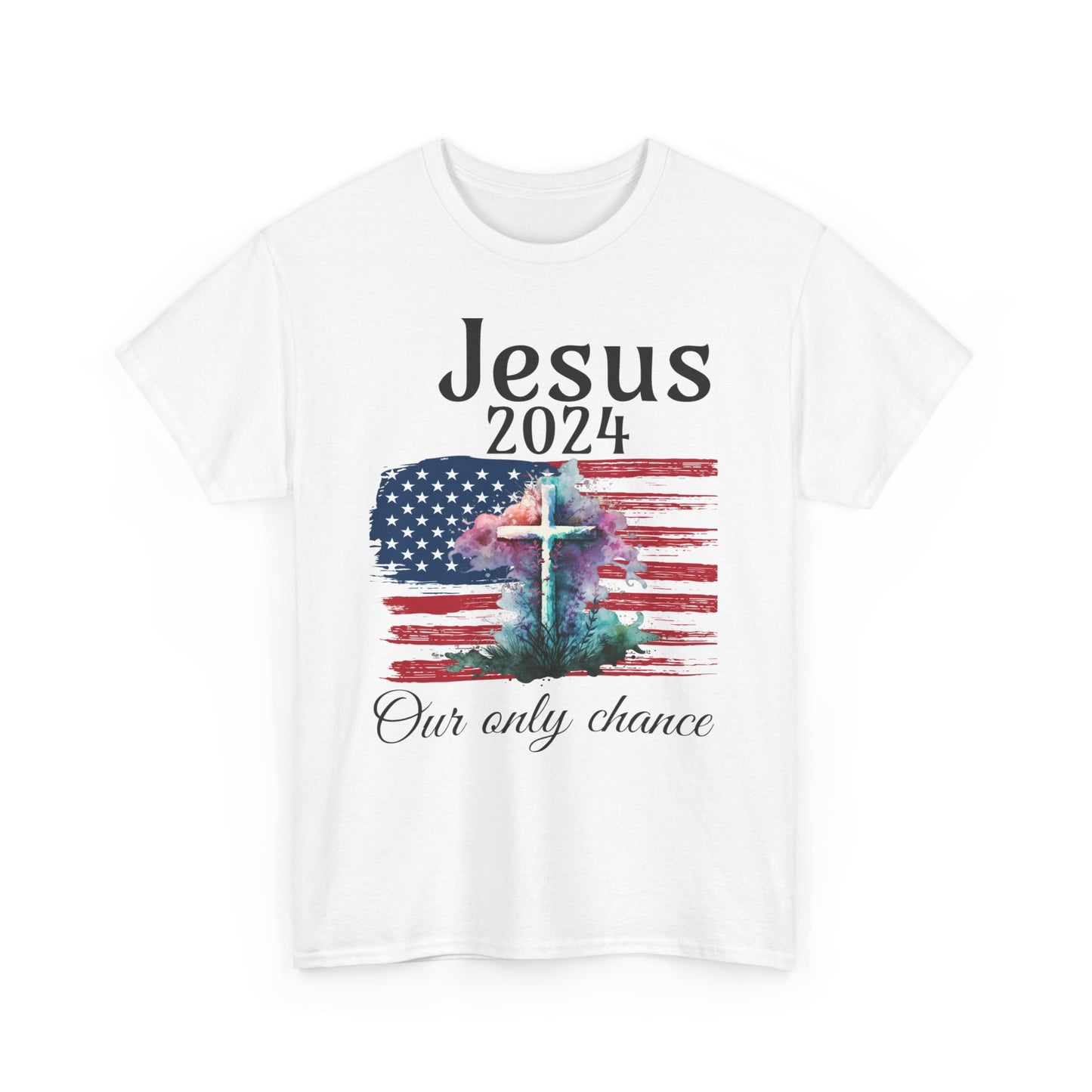 Jesus 2024 Our only chance unisex tee, petition shirt, gospel shirt, christian shirt, gospel shirt, believer tee, religious t-shirt