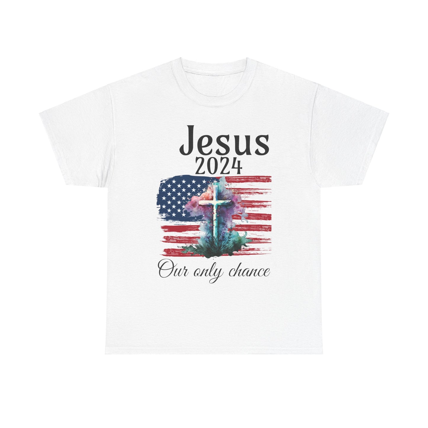 Jesus 2024 Our only chance unisex tee, petition shirt, gospel shirt, christian shirt, gospel shirt, believer tee, religious t-shirt