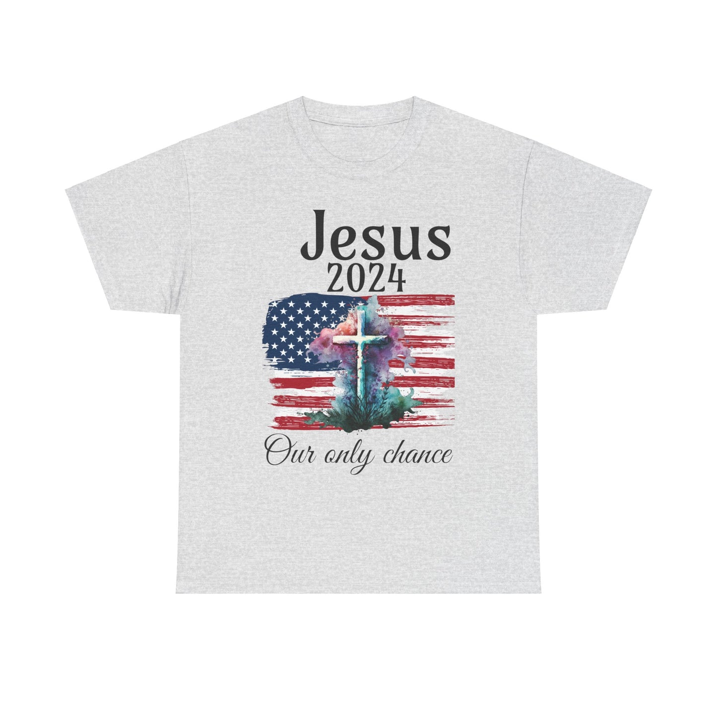 Jesus 2024 Our only chance unisex tee, petition shirt, gospel shirt, christian shirt, gospel shirt, believer tee, religious t-shirt