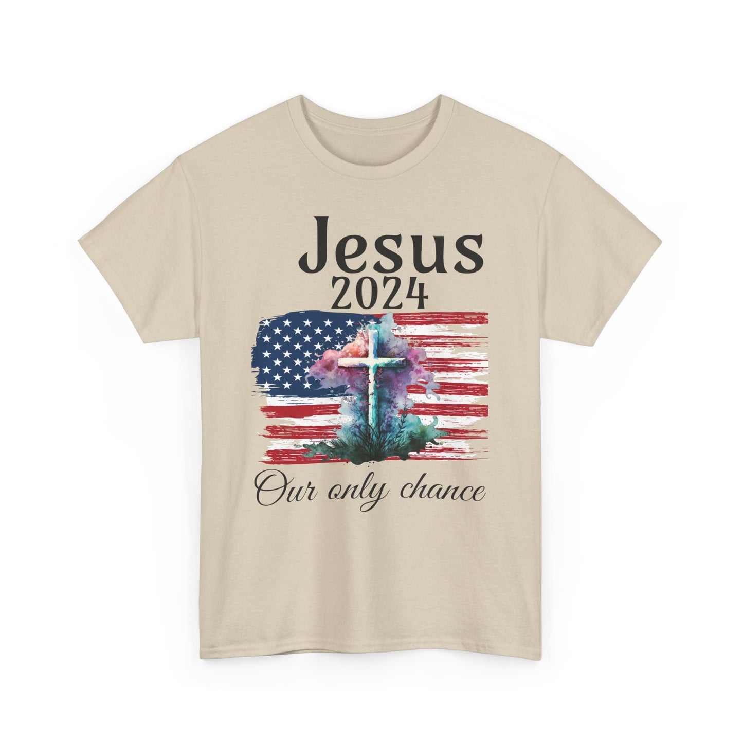 Jesus 2024 Our only chance unisex tee, petition shirt, gospel shirt, christian shirt, gospel shirt, believer tee, religious t-shirt