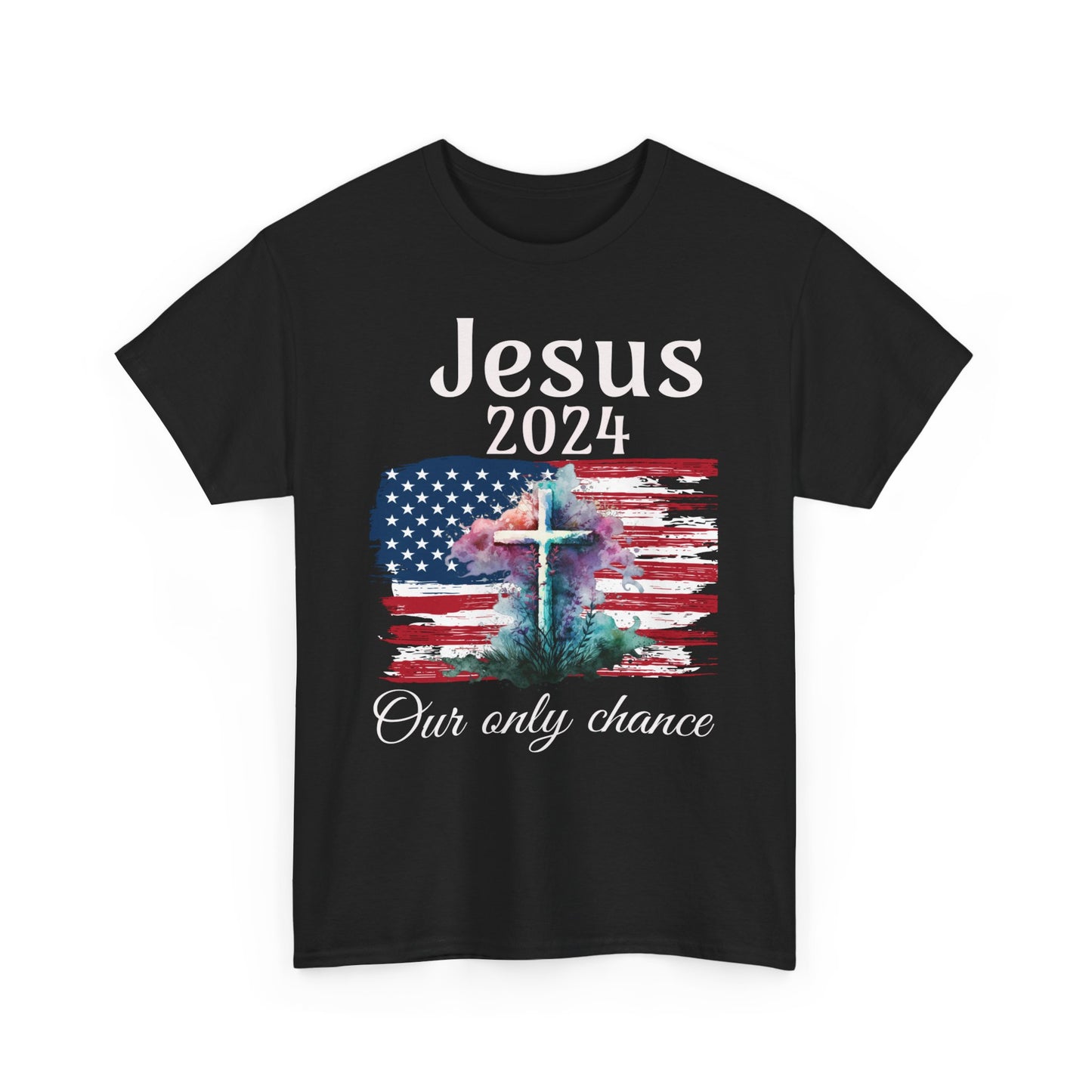 Jesus 2024 Our only chance unisex tee, petition shirt, gospel shirt, christian shirt, gospel shirt, believer tee, religious t-shirt