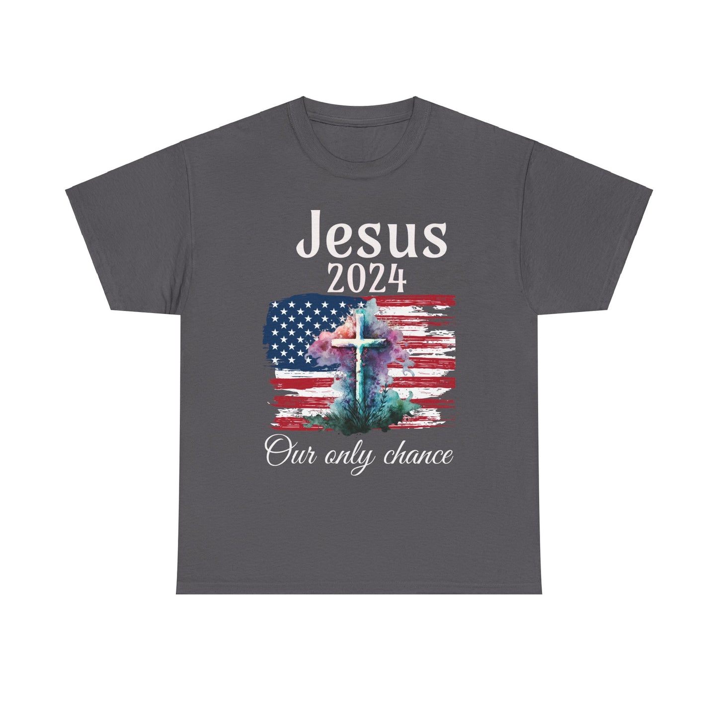 Jesus 2024 Our only chance unisex tee, petition shirt, gospel shirt, christian shirt, gospel shirt, believer tee, religious t-shirt